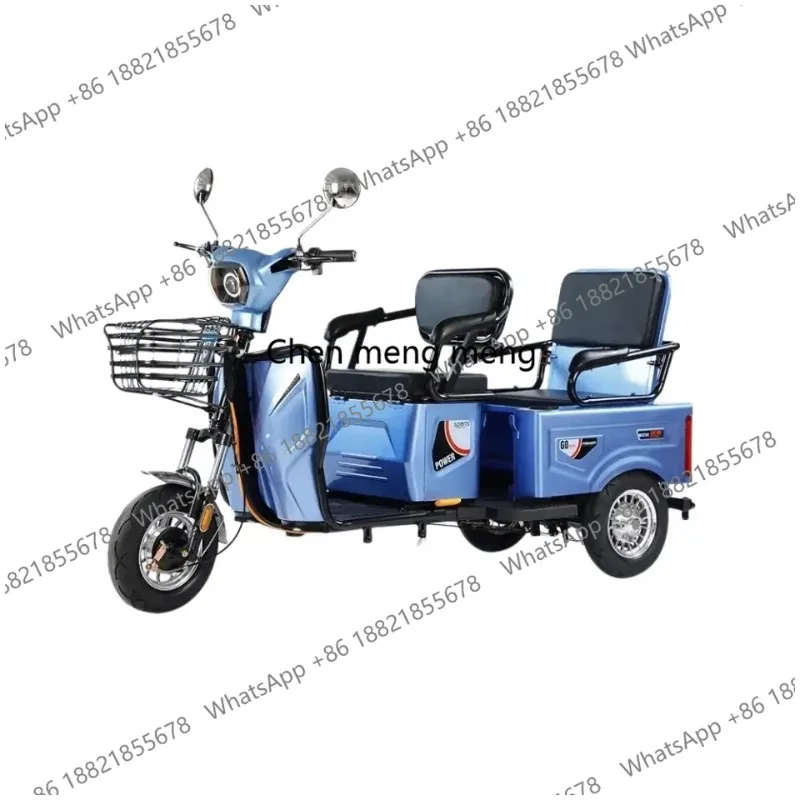 500w-1000w Three-wheel Electric Vehicle Factory Pull Cargo Load Electric Bicycle Mobile Fast Food Truck Electric Food Tricycle