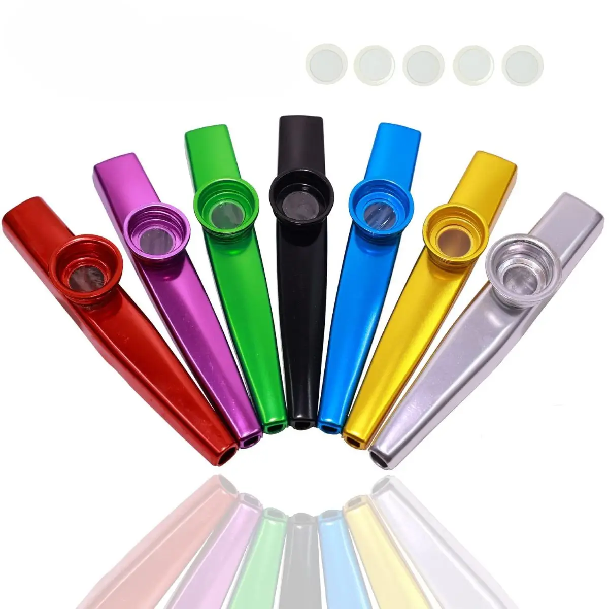 Miwayer Kazoo Set with Kazoo + Flute Barrel + 5pcs Diaphragms, 7 Colors, Simple Easy to Learn Musical Gift for Party Favor image 6