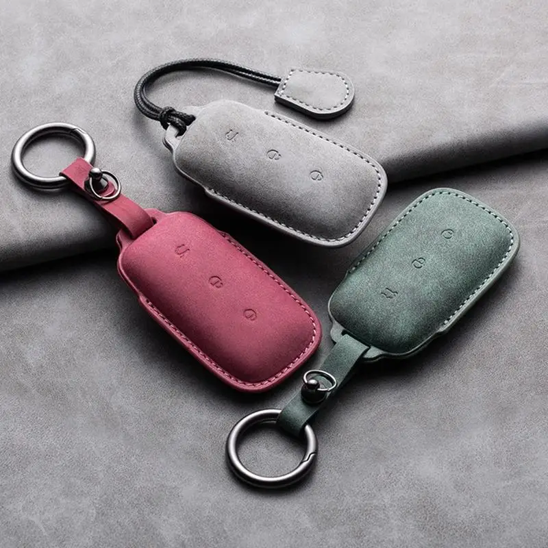 PU Leather Smart Key Cover for Geely Car Case Shell 1 2 3 4 Button Anti Lost Sleek Design For Urban Drivers