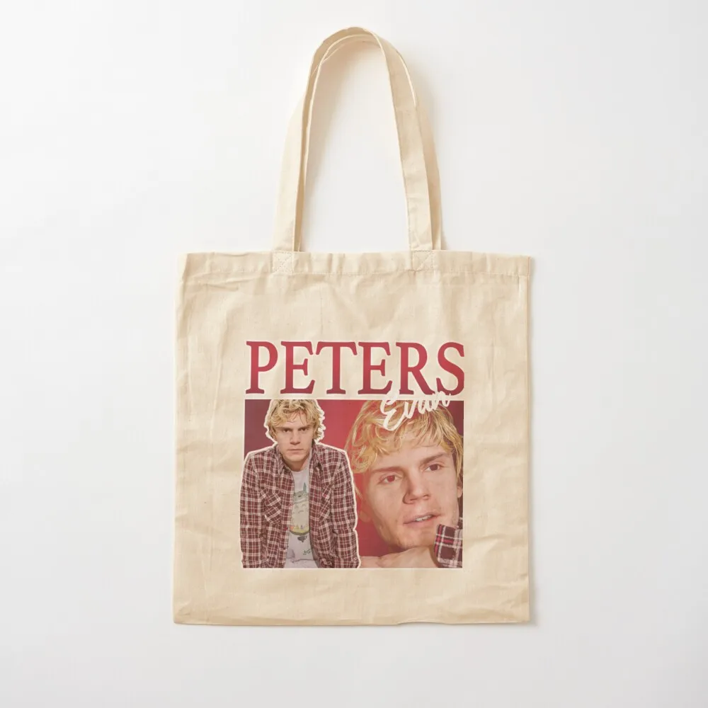 Evan Peters Retro Tote Bag canvas tote bags hand bag