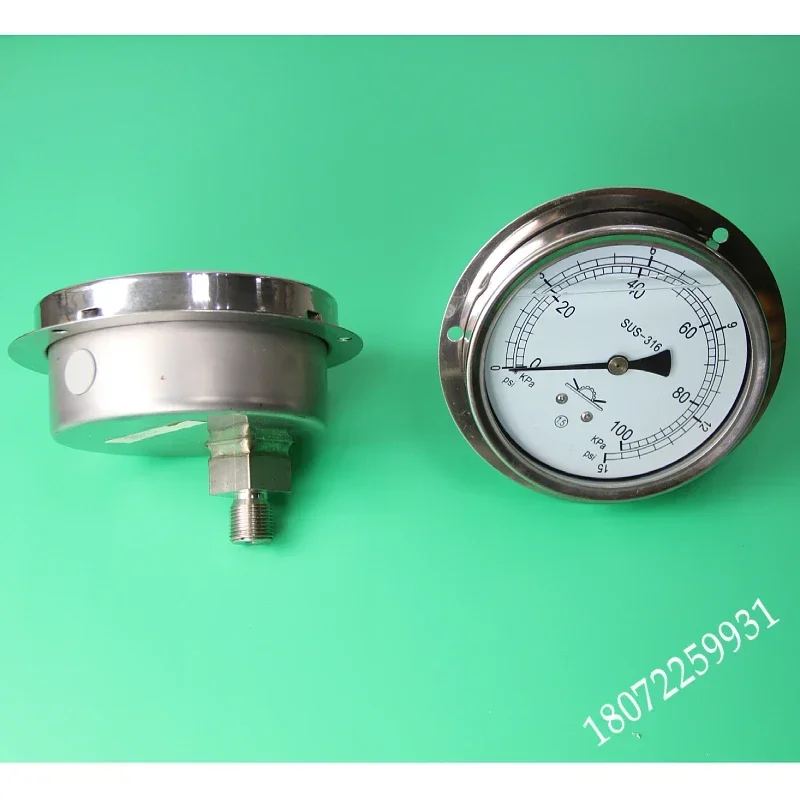 2026.4 SUS-316 Lixin Dye Vat Pressure Gauge, Oil Pressure Gauge - 100-2000Kpa -15-180Psi Original