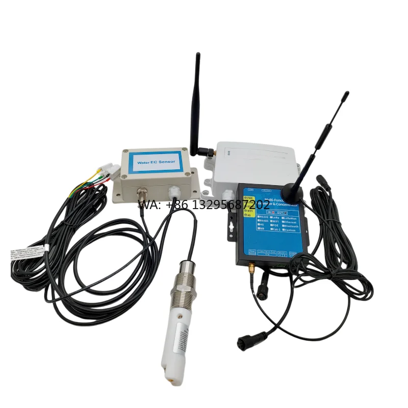 

Data Logger Online Monitoring PTEF Electrode Antiputrefaction Water TDS EC TDS Temperature Salinity 4 in 1 Sensor