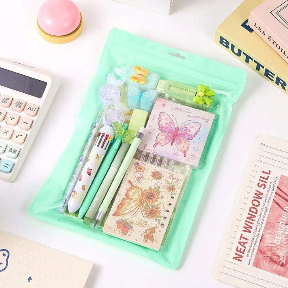 Durable 12-in-1 Butterfly Stationery Set Dreamy Butterfly Complete Stationery Set Ballpoint Pen Graduation Party Favor