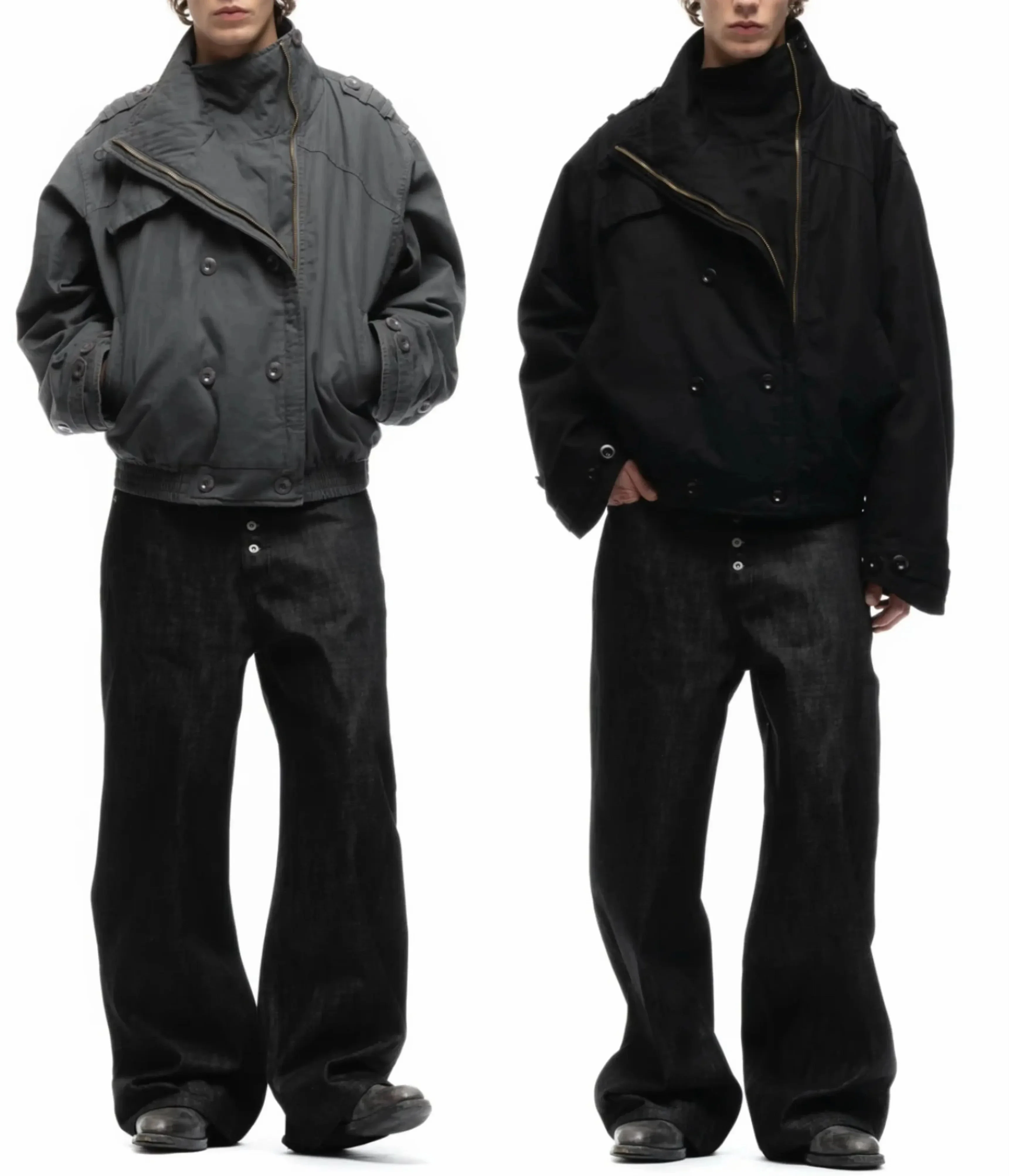 No Faith Studios Hunting Turtleneck Battle Pike Coat Multi-Button Zip Jacket