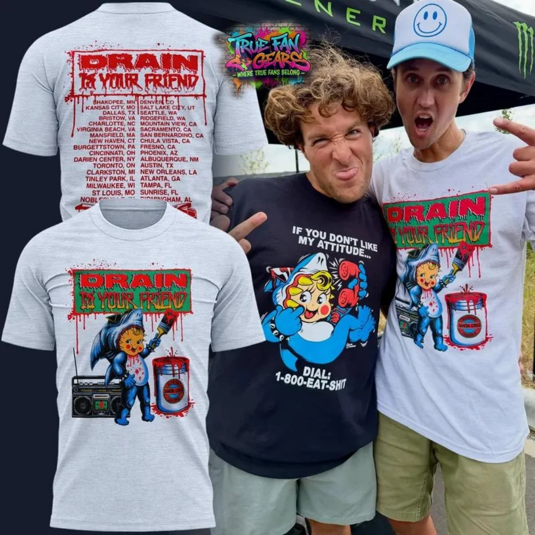 Drain Is Your Friend GREYDAY 2026 Limited Edition Tee Shirt Summer Leisure Men's T-Shirt Children's Clothing Tee Y2k Woman ﻿