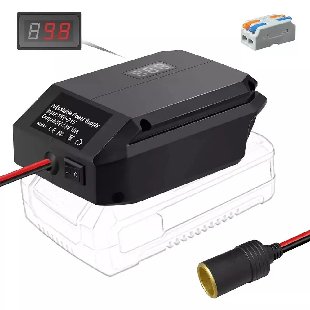 

Portable DIY Charger Converter For Ozito 18V to 12V Step Down Power Wheels Battery Adapter 5V-13V Buck Converter Regulator