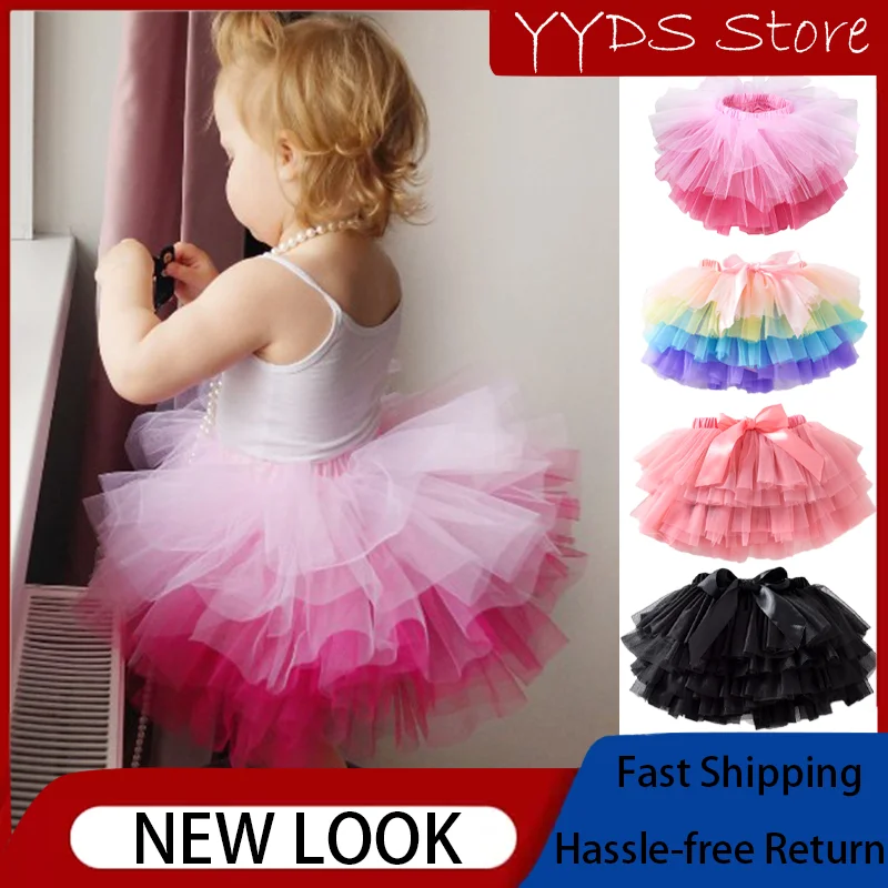 

Girls' Skirts Children's Puffy Skirt Six-layer Mesh Tutu Skirt 3-8 Years Old Tutu Tutu Skirt for Baby Girl