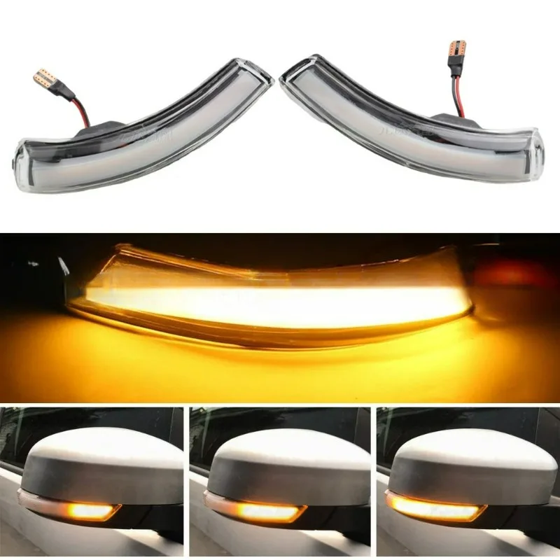 

For Ford Focus 2 3 Mk2 Mk3 Mondeo Mk4 EU Dynamic Turn Signal Light LED Side Rearview Mirror Sequential Indicator Blinker Lamp