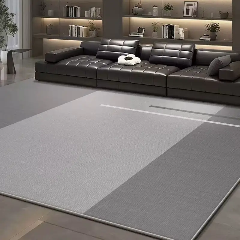 VIKAMA Modern Minimalist Geometric Rug—Machine-Washable, Non-Slip Living Room Rug and Bedroom Decorative Rug, Home Decor
