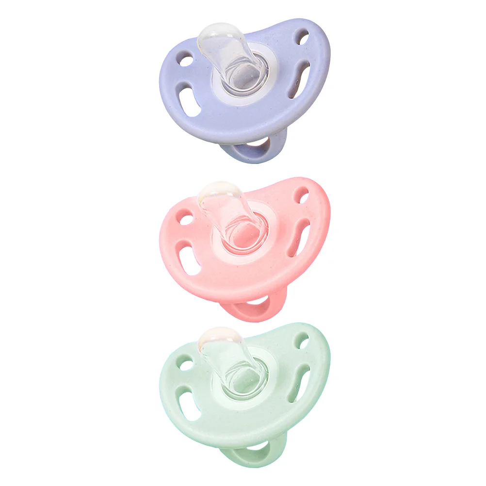

3 Pcs Baby Pacifier Green Silicone Soother Space Odorless Anti flatulence 3 6 Months Toddler Teething Toy Safe Food