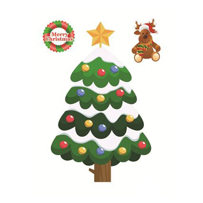 Natal Janela Vidro e Geladeira adesivos, Adesivo removível, Santa, boneco de neve, Decorações Home, Ano Novo Applique