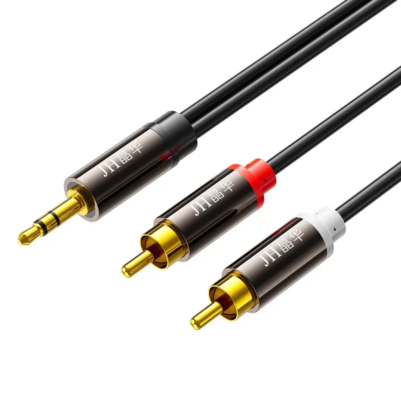 

3.5Mm One Point Two Audio Cable, Mobile Phone Adapter Cable, Audio Cable 3.5 To 2rca Double Lotus Head Audio Cable