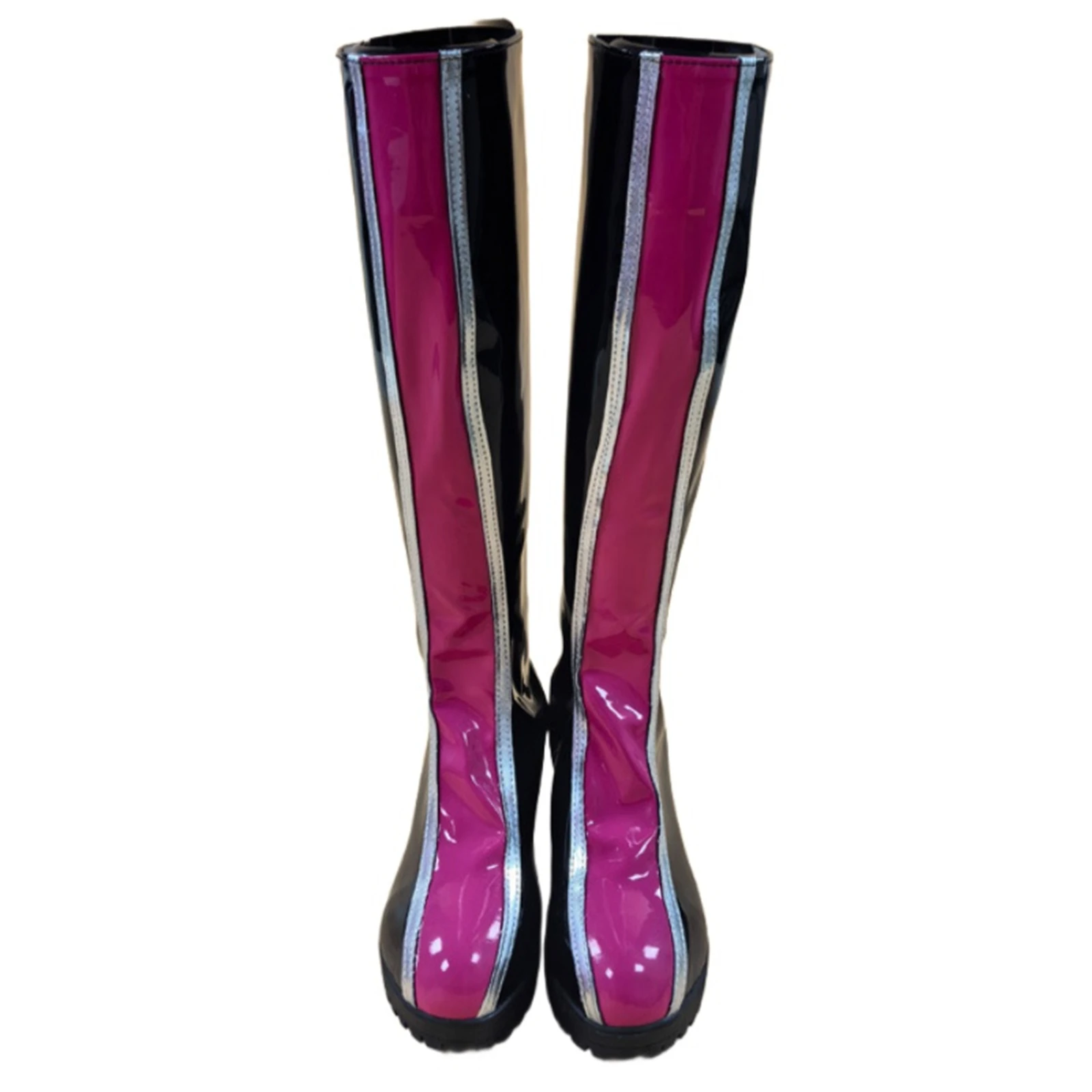 

Demon Hunters Rumi Cosplay Shoes Anime Women Pink Shiny Boots Girl Idol Concert Cos Shoes Halloween Costume Boot