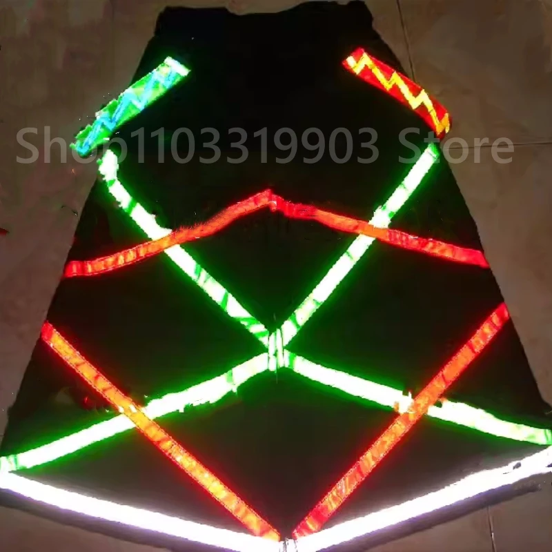 

Women Men Colorful Reflective Strip Night Vision Pants Shuffle Ghost Dancing Pants Luminous Death Trousers Teens Clothing