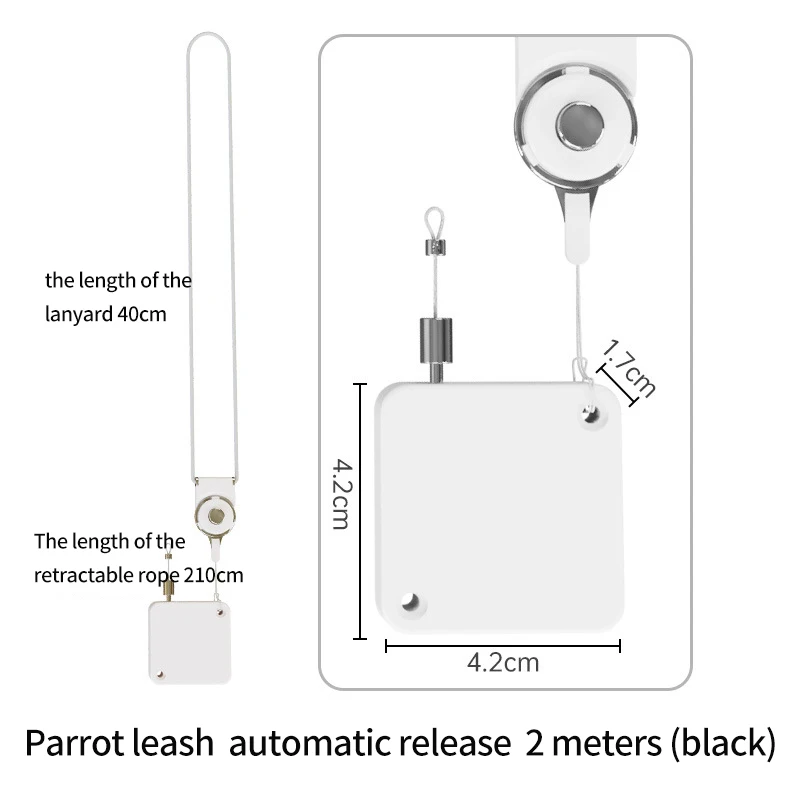 Parrot towing rope, automatic retractable ankle loop, release rope for outdoor flight, bird walking tool that does not harm feet