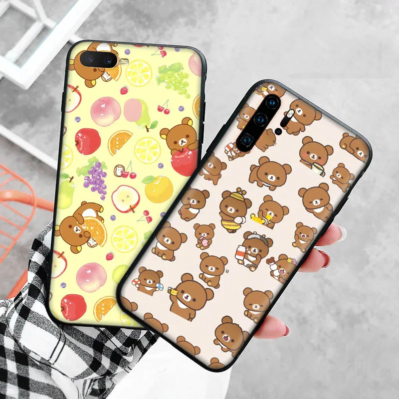 C-1 Rilakkuma Soft Case for Samsung Galaxy Note S20 S21 S22 20 10 FE Lite Plus Ultra