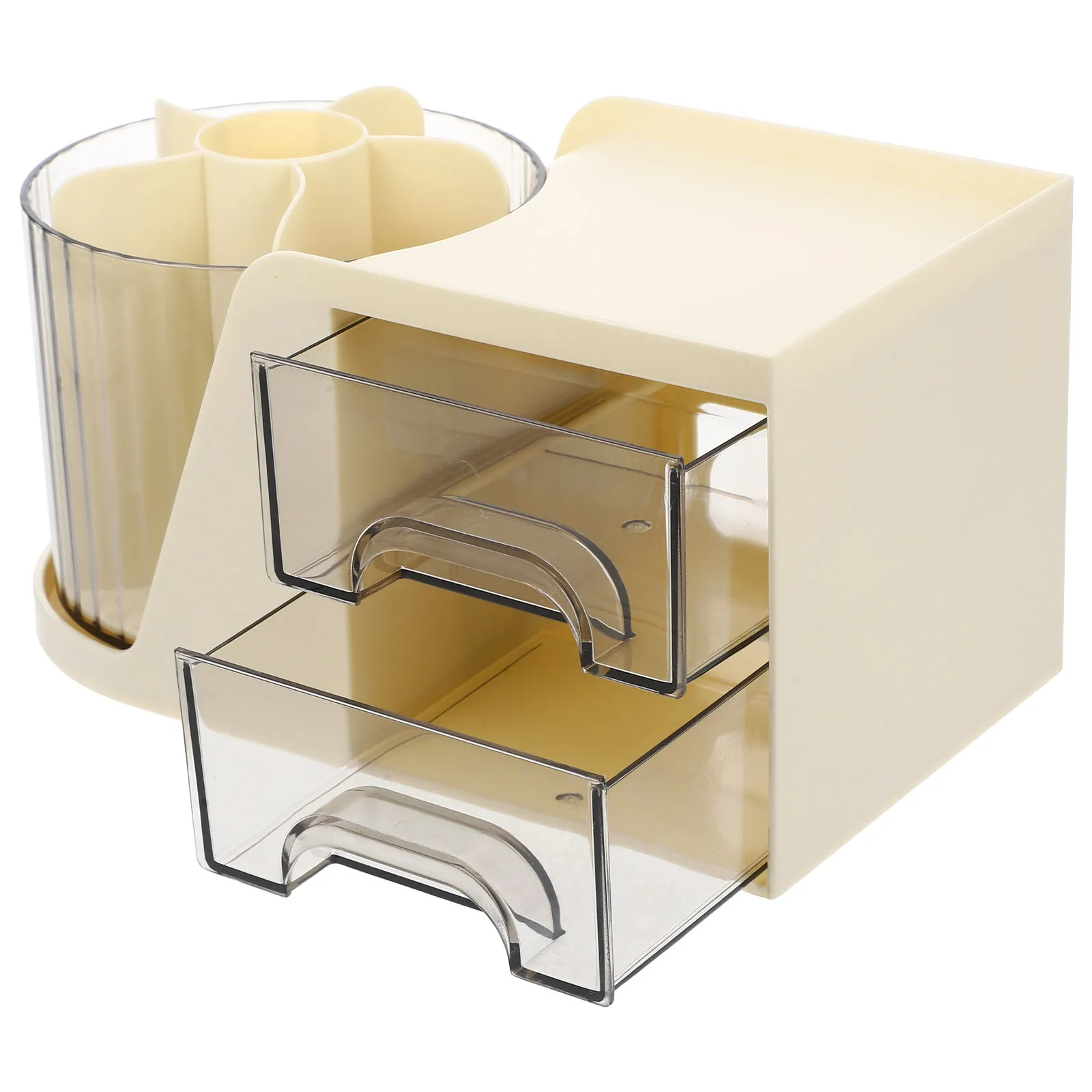 Modern Compact Desk Organizer with Drawers for Pens Markers Scissors Notebooks Paperclips Rubber Bands Stylish Stationery