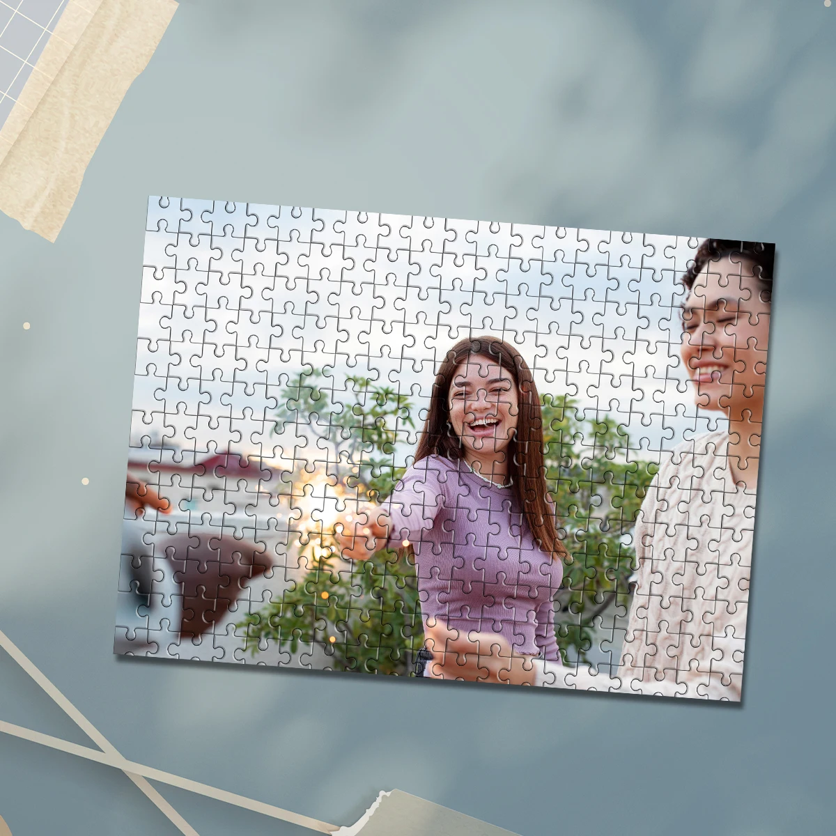 35/300/500/1000pcs Personalized Custom Photo Puzzle couple photos Parent-Child Interactive Diy Assemble Game Toy