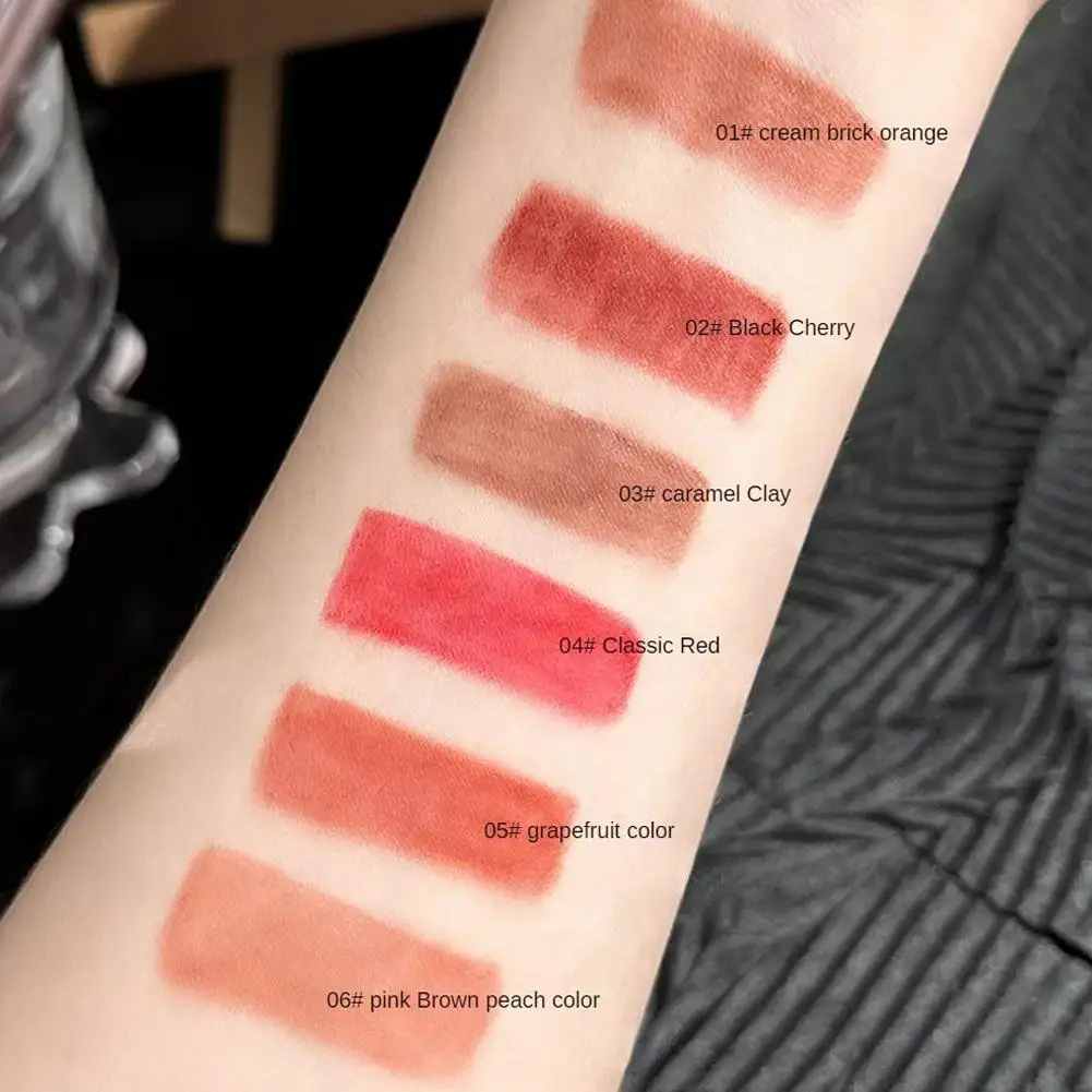 Lápis de delineador labial vermelho com rotação automática, baixa saturação, maquiagem de longa duração, à prova d'água, hidratante, maquiagem coreana