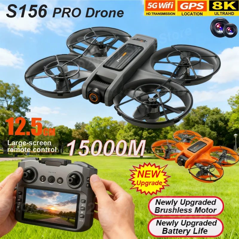 Drone S156 PRO Original, 8K, WIFI, GPS, professionnel, photographie aérienne HD, avion RC, double caméra HD, jouets quadrirotor, nouvellement amélioré