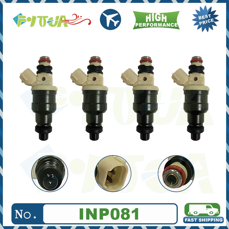 

4pcs Fuel injector INP-081 INP081 For Mazda B2200 2.2L 1990-1993 Nozzle Injection F2GB-13-250 F2GB13250 Flow Matched Injectors