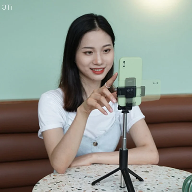 Bastão de selfie para celular, tripé bluetooth remoto sem fio, suporte para telefone com luz de preenchimento de beleza para telefone