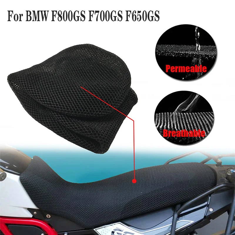 Rear Seat Cowl Cover 3D Mesh Net Waterproof Sunproof Protector F800 F700 F650 GS Motor Accessories For BMW F800GS F700GS F650GS