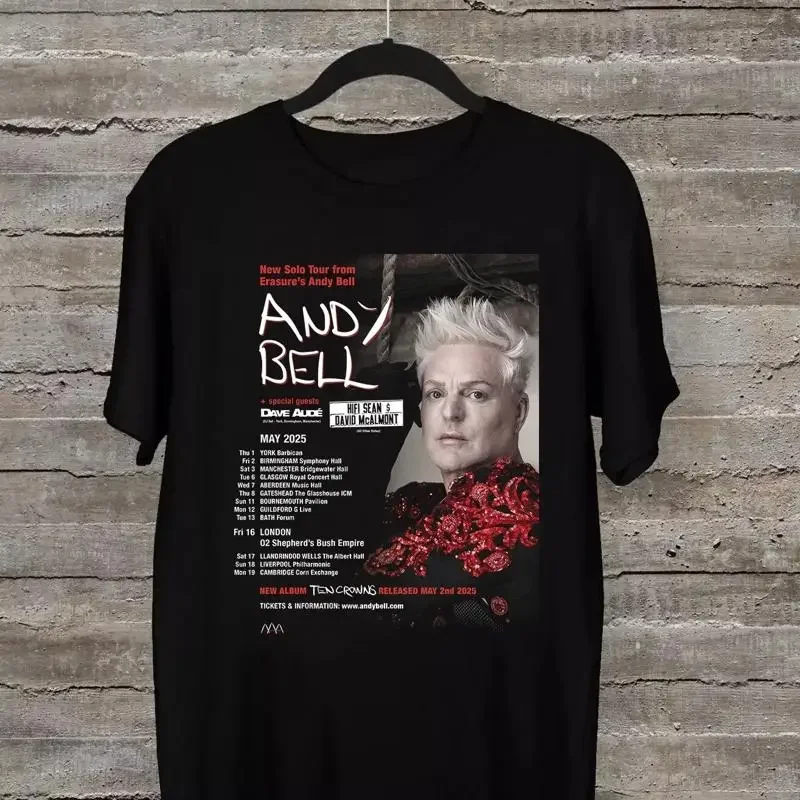 Andy Bell Erasure Band Ten Crowns Tour T Shirt Full Size S 2Xl