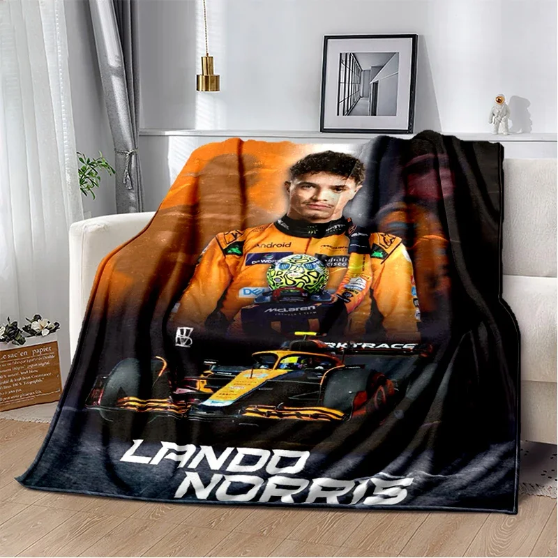 Landos Norris Racer Soft Plush Blanket,Flannel Blanket Throw Blanket for Living Room Bedroom Bed Sofa Office Cover Gift
