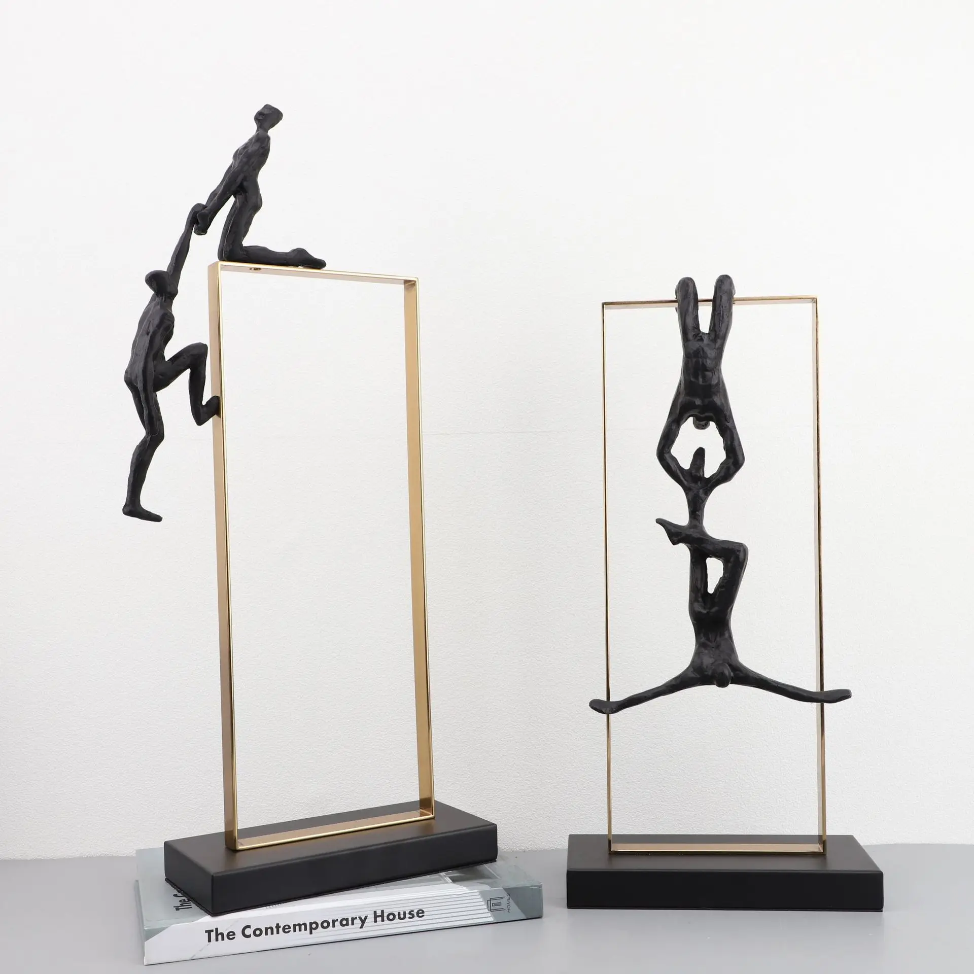 Bungee Jumping Extreme Athlete Figures Sculpture Climbing Character Statue Modern simple Crafts Desk Decoration Ornaments