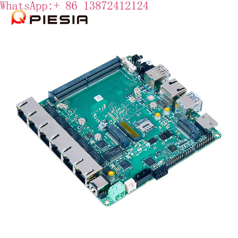 Piesia 6 Lan Port Pfsense Firewall Motherboard Intel 12th Gen N150 N100 N305 1*DDR5 16GB POE 2Com Embedded Nano Itx Motherboard