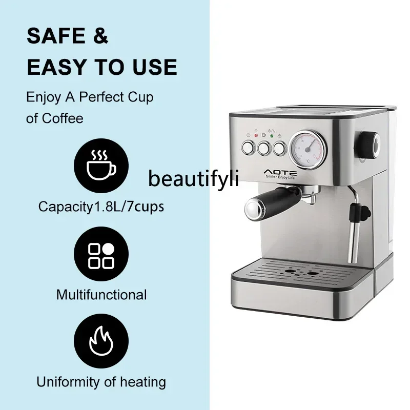 smt61 Cross-border Small Espresso Machine Grinding Integrated Semi-Automatic Coffee Machin