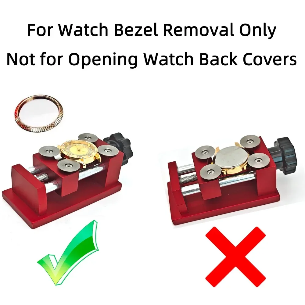 Bezel Remover Watch Bezel Remover 4 Round Blades Opener Watchmaker Tool for Repair Maintenance Watch Bezel Baffle Removing Vise
