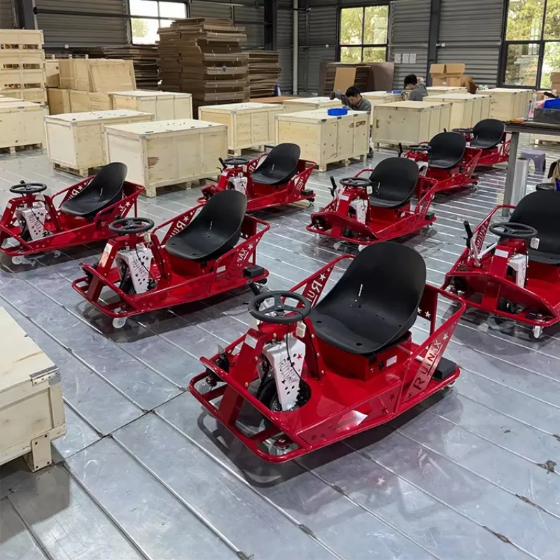 Indoor and Outdoor Racing and Drifting Kart 360° Rotation 500W High-Power Outdoor Recreational Five-Wheel Electric Drift Kart