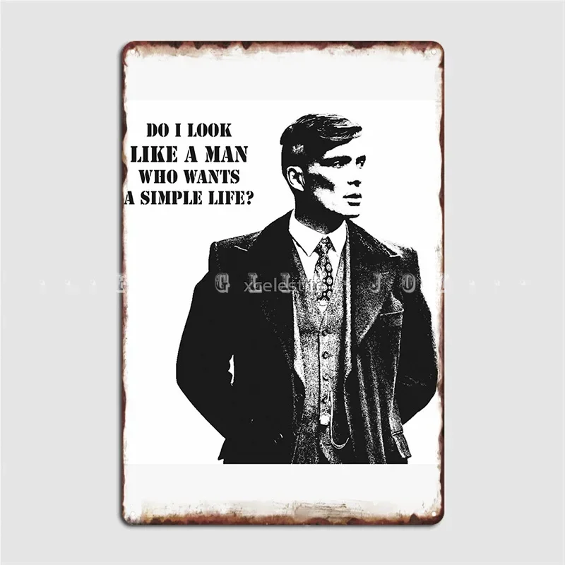 Tommy Shelby Metal Sign Club Club Bar Design Painting Décor Tin Sign Posters