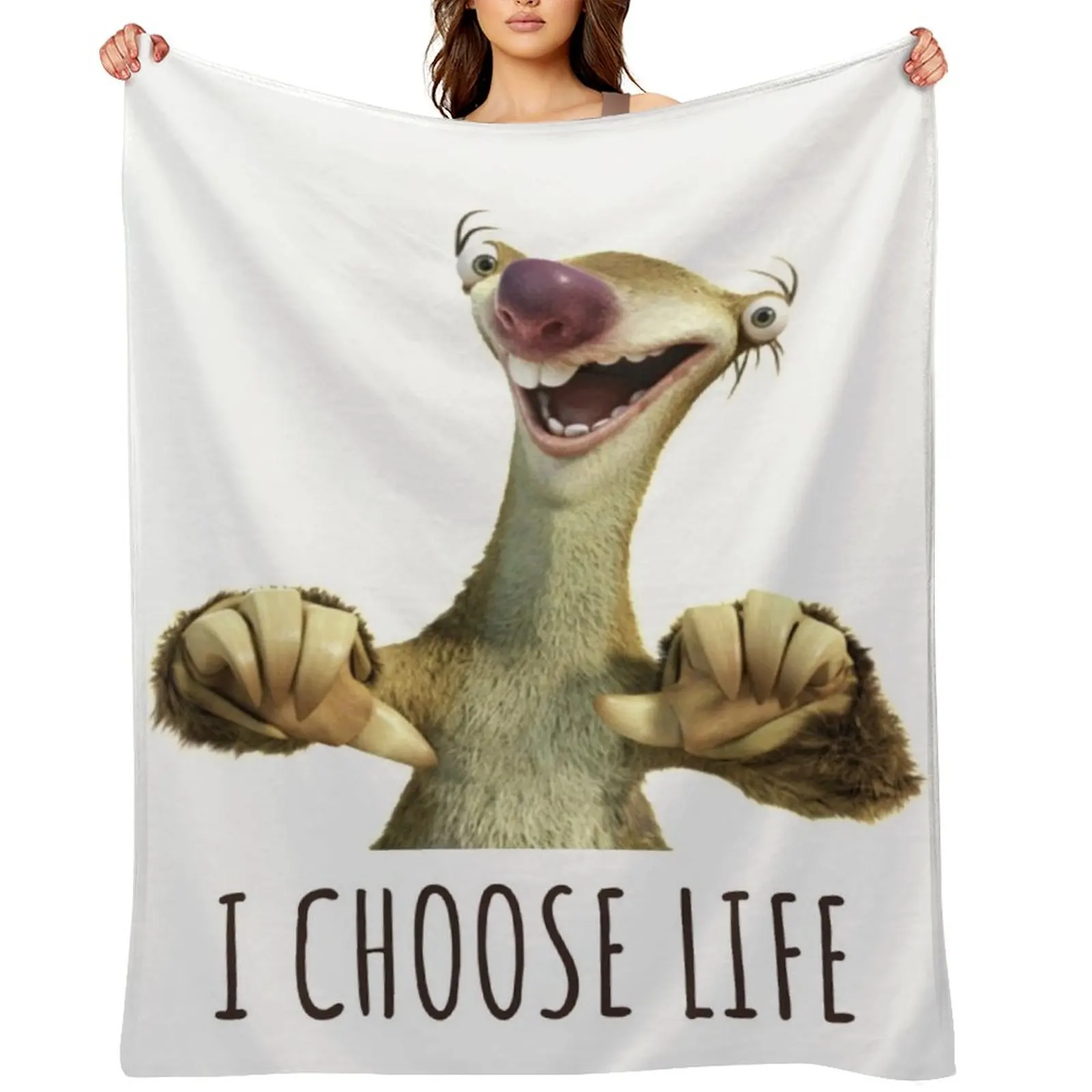 

Sid I Choose Life, Sloth I Choose Life Throw Blanket Loose for sofa Thins Giant Sofa Blankets