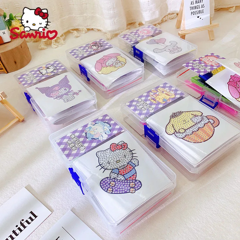 Sanrio 12pcs Kawaii Hello Kitty Diy Gift Kulomi Diamond Painting Random Hand-painted Children's Birthday Gifts For Men And Women