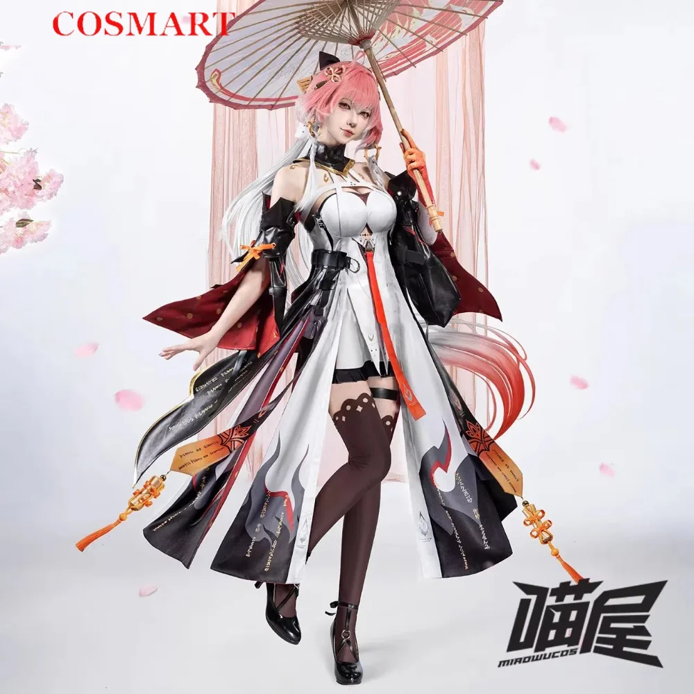 COSMART Wuthering Waves Changli Game Suit Sweet Lovely Dress Uniform Cosplay Costume Halloween Party Role Play Outfit Women