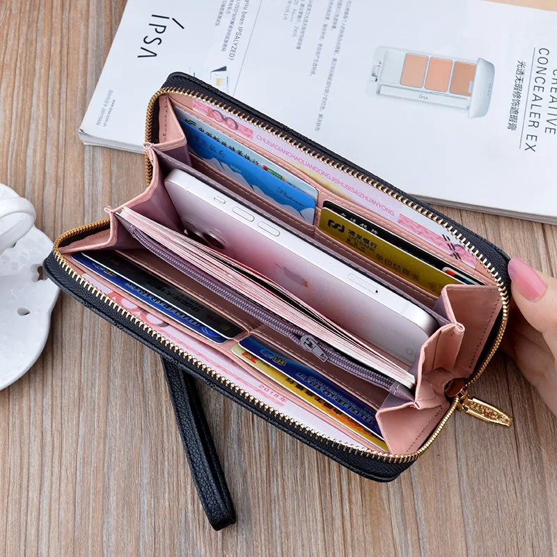 Fashion Embossed Women's Wallet Female Purses Long Coin Purse Card Holder Wallets Ladies Pu Leather Clutch Money Bag Wallets