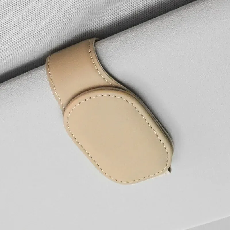 Universal Auto Auto Sonnenblende Brillen Aufhänger Clip Leder Gläser Halter Magnetische Multi-Funktion Automobil Zubehör Lagerung