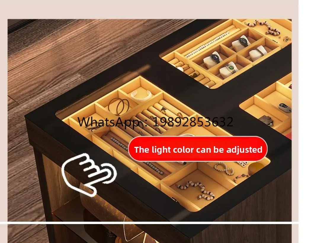 

ZZ light luxury high-end jewelry display cabinet storage chest Nakajima Taiwan home high-end jewelry cloakroom home accessories