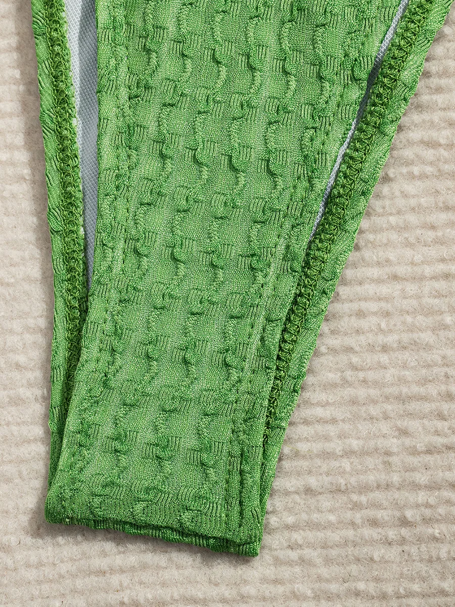 Wrinkled Hollow Out Halter Strappy Bikini Women Swimwear Female Swimsuit Two-pieces Bikini Set Bather Bathing Suit Swim Lady