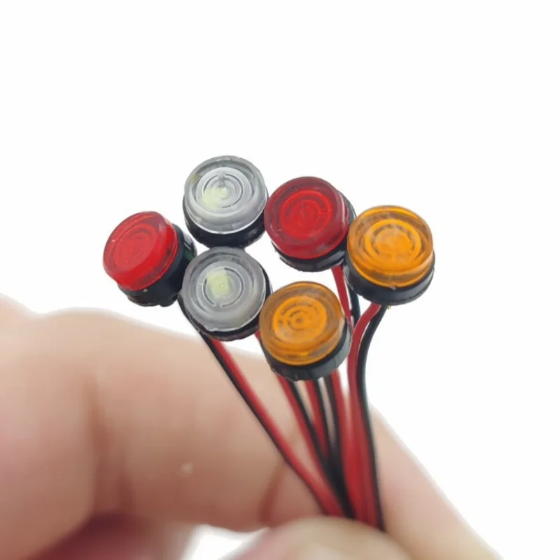 2 PCS RC Truck Car Beacon Lights For Tamiya 1/14 Tractor Tipper Truck Semi-trailer Series and 1/12 Crawler RC DIY Parts
