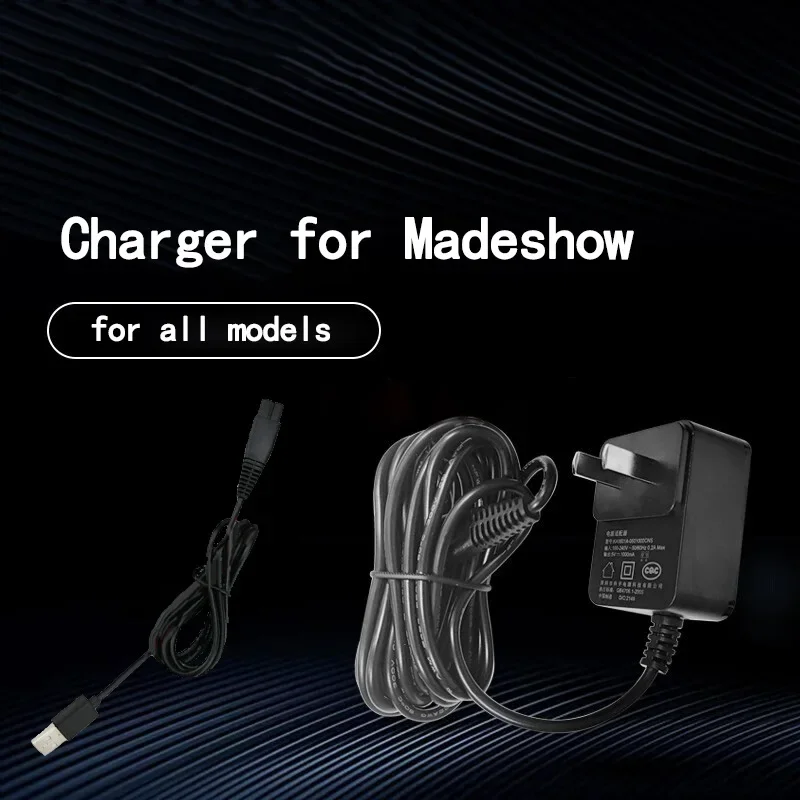 Madeshow Power Charger 100V-220V USB Charging Cable DC 5V Original Charger for All Model for Madeshow Hair Cutting Machine