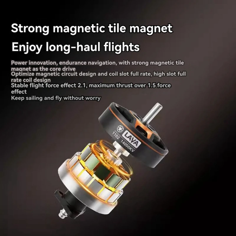 BETAFPV LAVA 1102 14000KV 브러시리스 모터 44MM 케이블 5MM 샤프트 Forpavo Femto Bwhoop Quadcopter RC FPV Drone