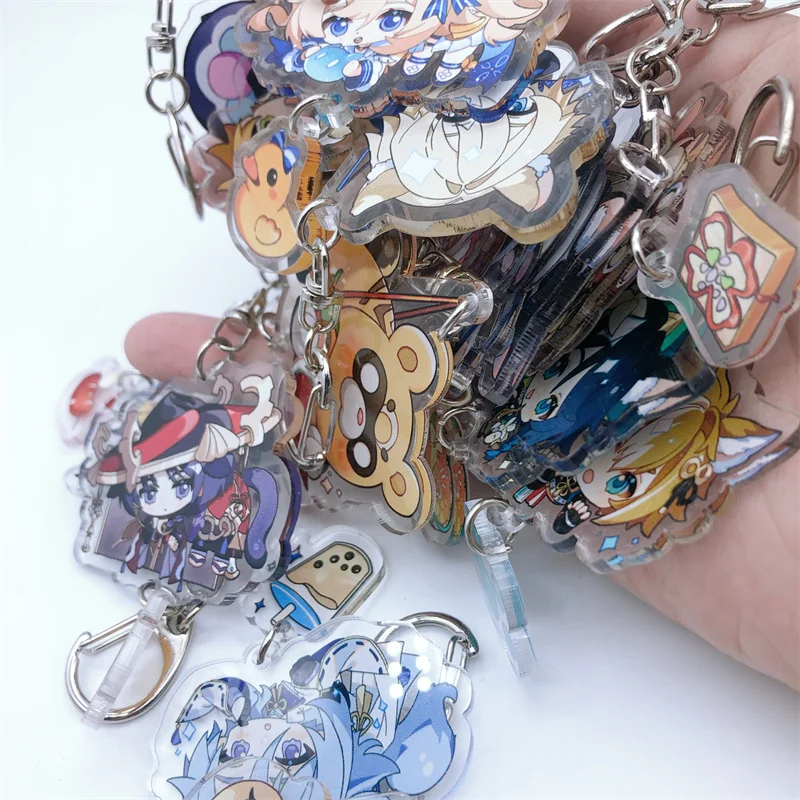 Game Impact Dori Dainsleif Kaedehara Kazuha Tighnari Xiao Keychain Badge Accessories Anime Key Chain Cartoon Pendant