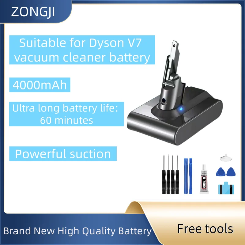 New Battery Suitable for Dyson vacuum cleaner battery V7 Battery + Free Tools