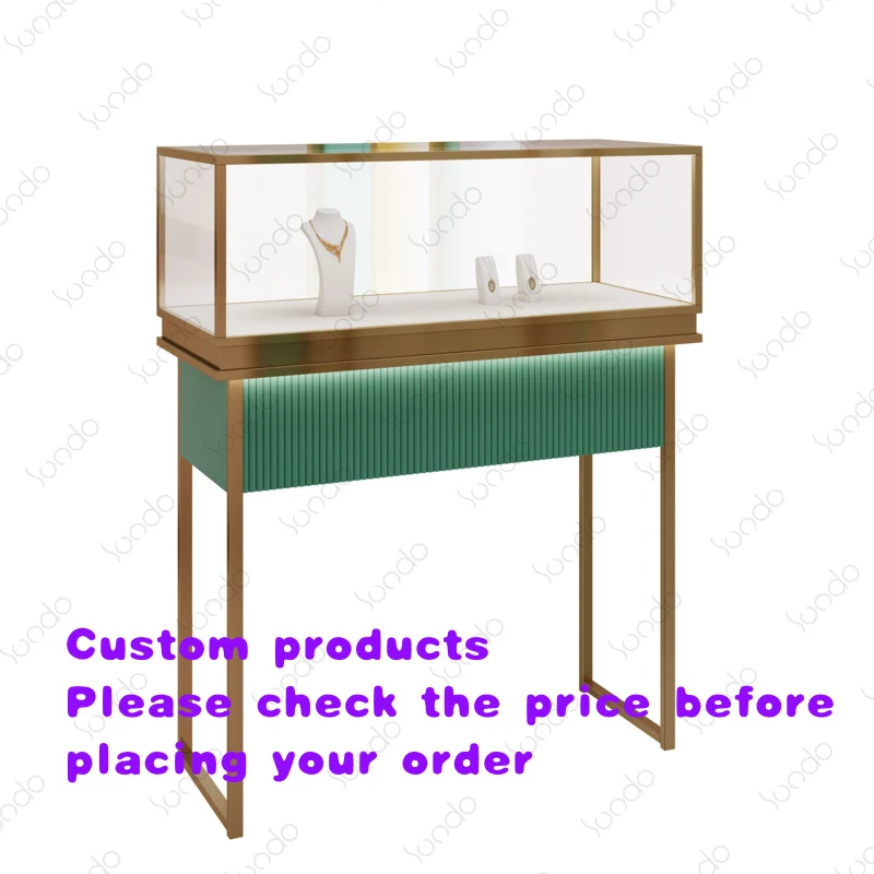 

custom.Premium Pink Jewelry Display Material Green Jewellery Window Display Furniture