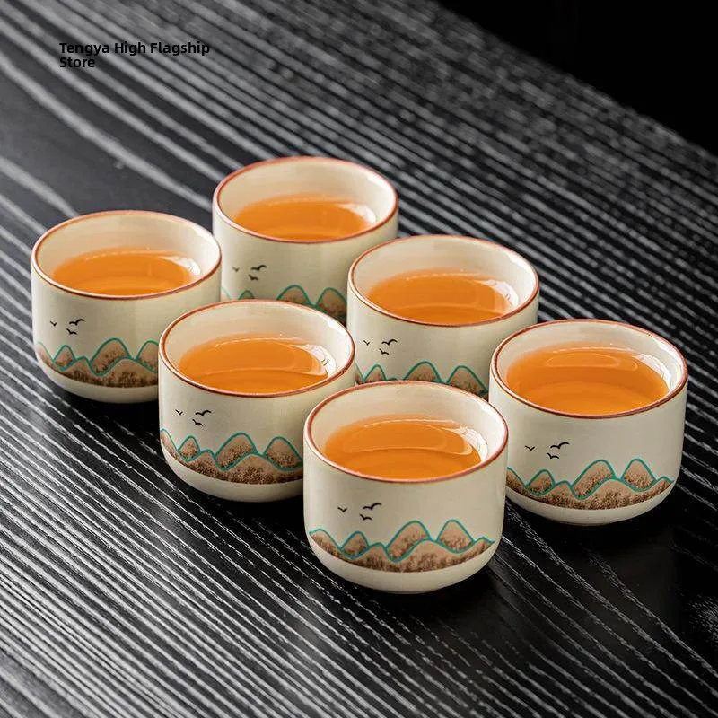 

YuanShan Ceramic Tea Cup Owner Cup Personal Single Cup Breeding Tea Drinking Cup Tea Bowl Home Use Chinese Style Porcelain