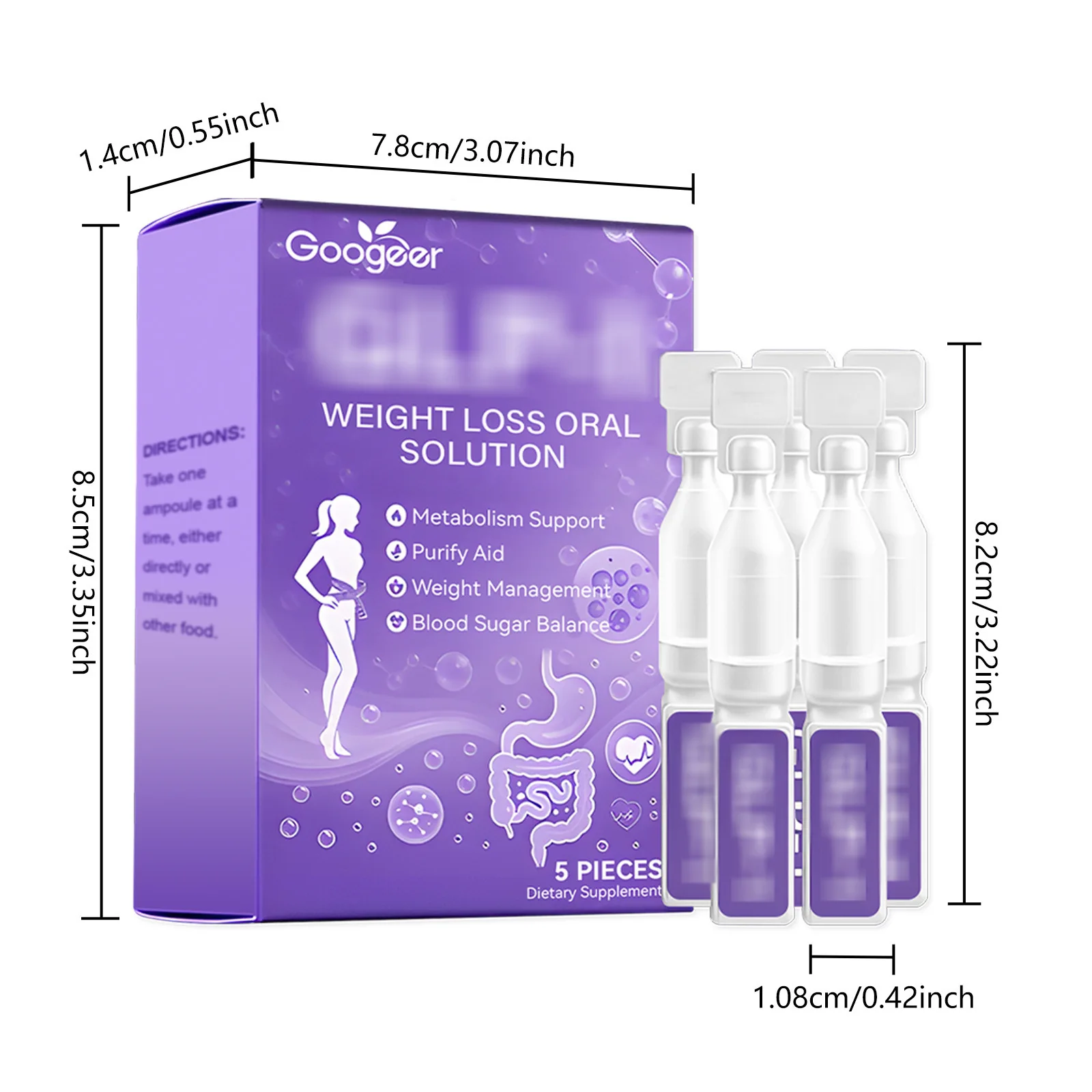 GOOGEER Slimming Drops Effective in Three Days Maintain Blood Sugar Balance Suppress Appetite Stimulate Metabolism Health Drops